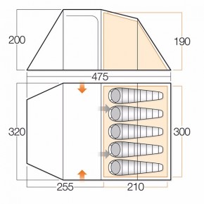  Vango Beta 550 XL River 6