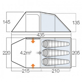  Vango Beta Alloy 350XL Cactus (925677) 3