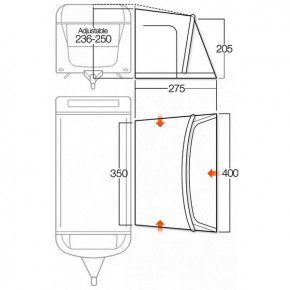  Vango Rapide II 400 Grey Violet (925269) 3