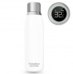 - Foladion Smart Water Bottle 500ml Stainless Steel White