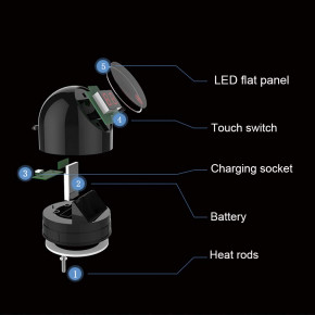   LCD  LongStone Double Wall Stainless Steel Smart Touch 300ml 7