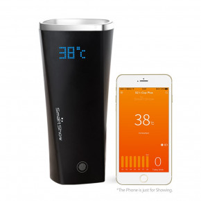 -   SmartShow I-cup Smart Cup Drink Water Reminder Temperature Detection (Wireless Charging Mug, No Heating Function)(Black)