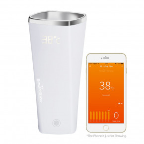 -   SmartShow I-cup Smart Cup Drink Water Reminder Temperature Detection (Wireless Charging Mug, No Heating Function)()