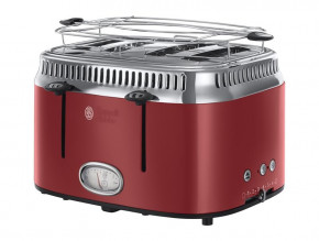  Russell Hobbs 21690-56 Retro 4 Slices Ribbon Red