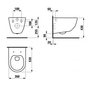   Laufen Rimless 36x53  (H8209660000001) 3