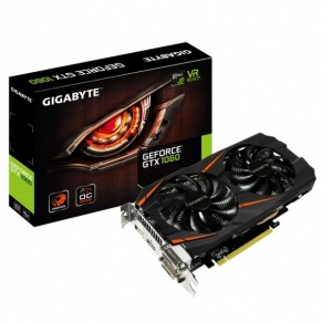  Gigabyte nVidia GTX 1060 6GB GDDR5 192-bit Core 1797Mhz (GV-N1060WF2OC-6GD)