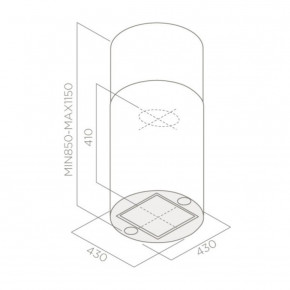  Elica Tube Pro Island BL/A/43 3