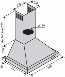   Ventolux Lazio 50 WH (750) 3