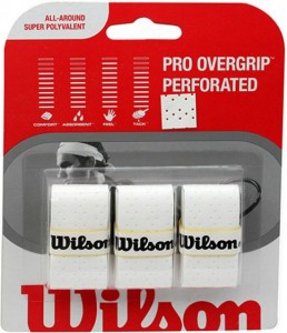  Wilson pro overgrip perforated white 3pack