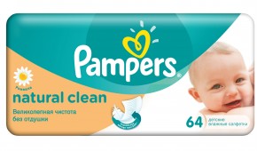    Pampers Naturally Clean 64 