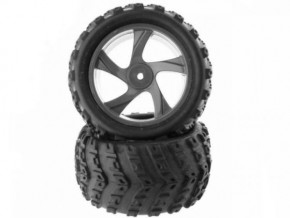  1:18 Tire And Chrome Rim For Monster Truck 2p Himoto (28663V)